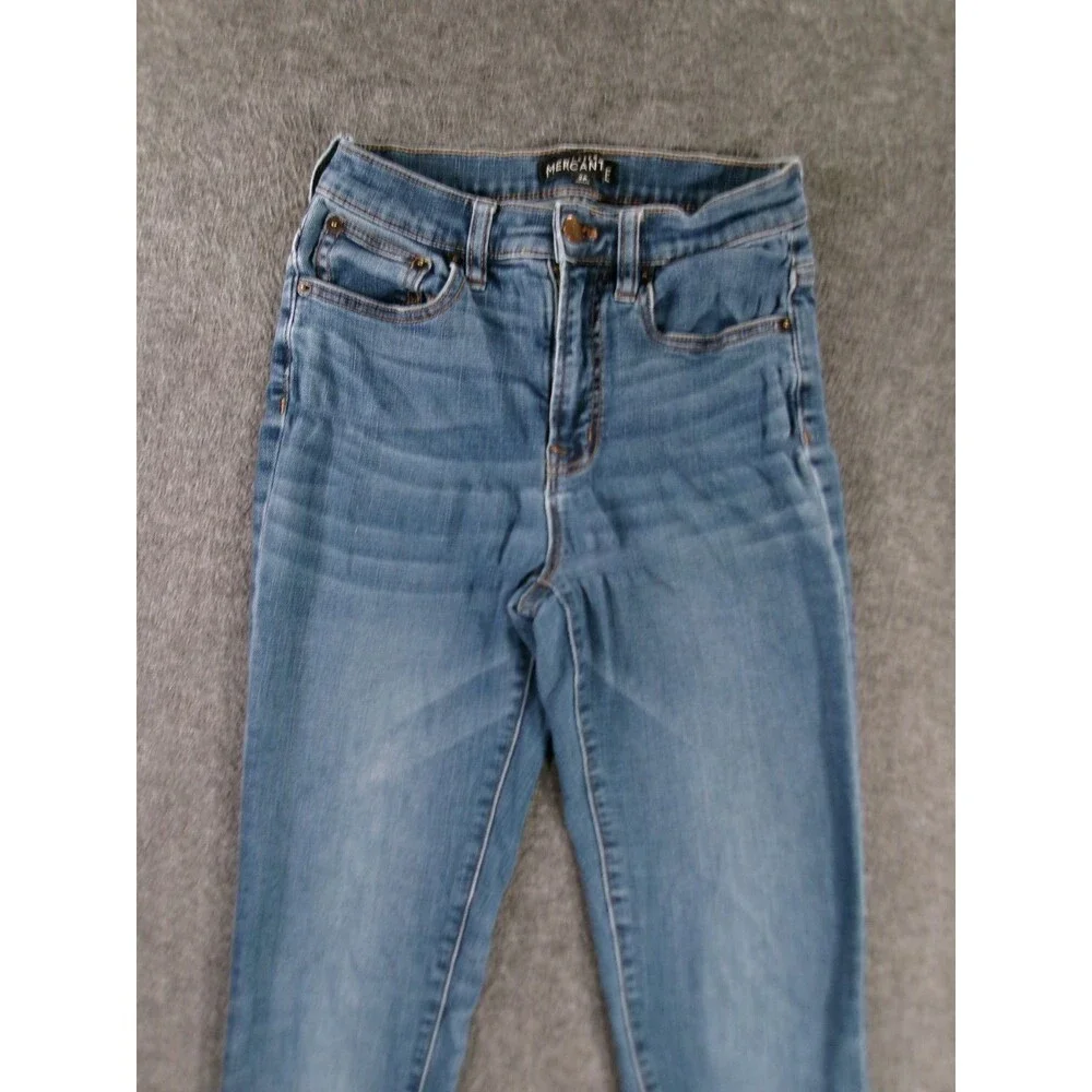 J Crew Jeans Womens 26 Blue Mercantile Mid Rise Straight Medium Wash Casual